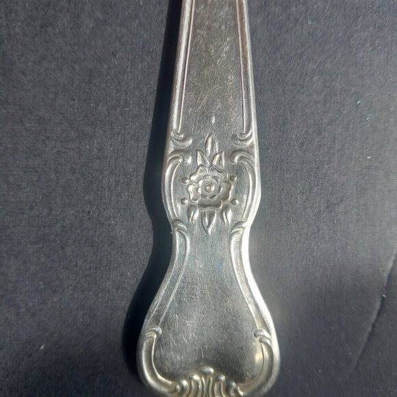 Silver Plate Flatware Lot of 8 Vintage Old Company Plate 'R' Monogrammed - Picture 3 of 5